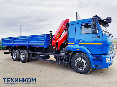 Бортовой автомобиль KAMAZ-65117-4010-48 с КМУ Палфингер Инман ИМ-150N (мод. 6590-33553-48)