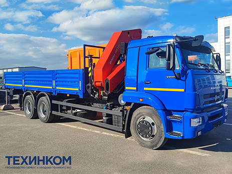 Бортовой автомобиль KAMAZ-65117-3010-48 с КМУ Палфингер Инман ИМ-320 (мод. 6590-113321-48)