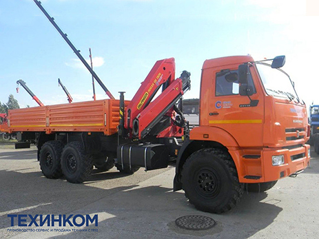 Бортовой автомобиль KAMAZ-43118-3027-48 с КМУ Палфингер Инман ИМ-150N (мод. 6591-3356A-48)