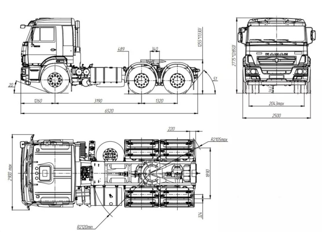 Фото №2: Седельный тягач КАМАЗ-65116 (15 тонн, 6х4)
