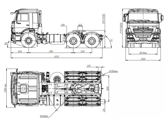 Фото №4: Седельный тягач КАМАЗ-65116 (15 тонн, 6х4)