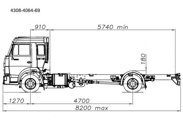 Фото №3: Шасси КАМАЗ-4308