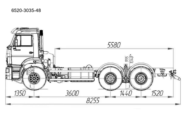 Фото №2: Шасси КАМАЗ-6520 (6х4)