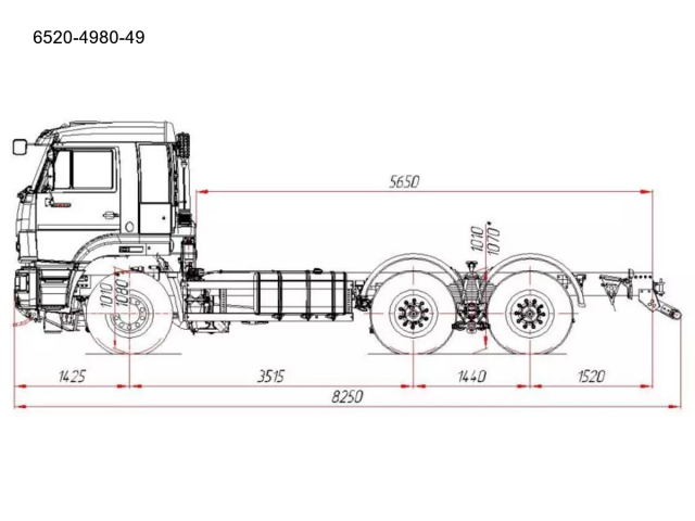 Фото №4: Шасси КАМАЗ-6520 (6х4)