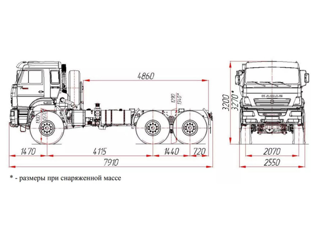 Фото №2: Шасси КАМАЗ-65222-23012-53 (6х6)