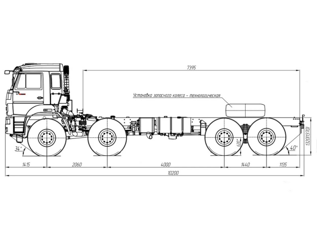 Фото №2: Шасси КАМАЗ-6560-23960-53 (8x8)
