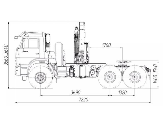 Фото №1: Седельный тягач KAMAZ-43118-3027-48 с КМУ Палфингер Инман ИМ-150N (мод. 659102-11737А-48)