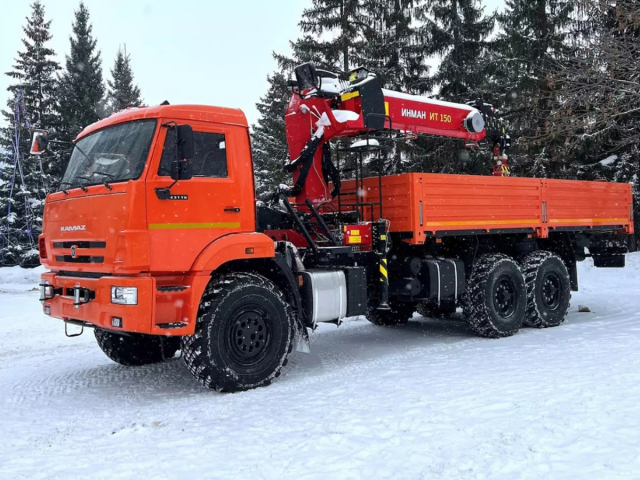 Фото №1: Бортовой автомобиль КАМАЗ-43118-73094-50 с КМУ Палфингер Инман ИТ-150 (мод. 6591-38091-50)