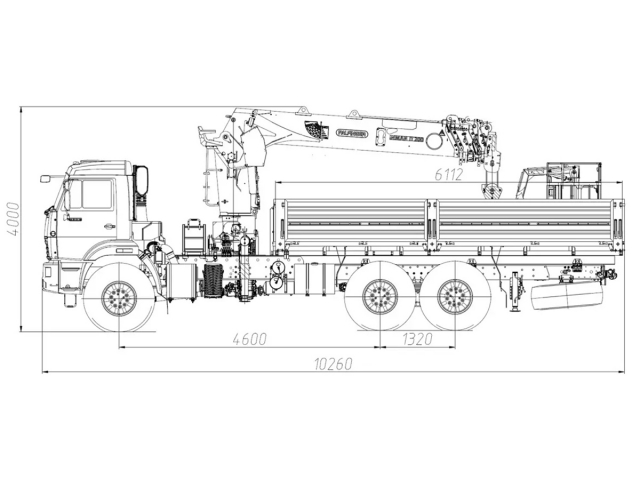 Фото №1: Бортовой автомобиль КАМАЗ-43118-73094-50 с КМУ Палфингер Инман ИТ-200 + люлька (мод. 6591-1116991-50)