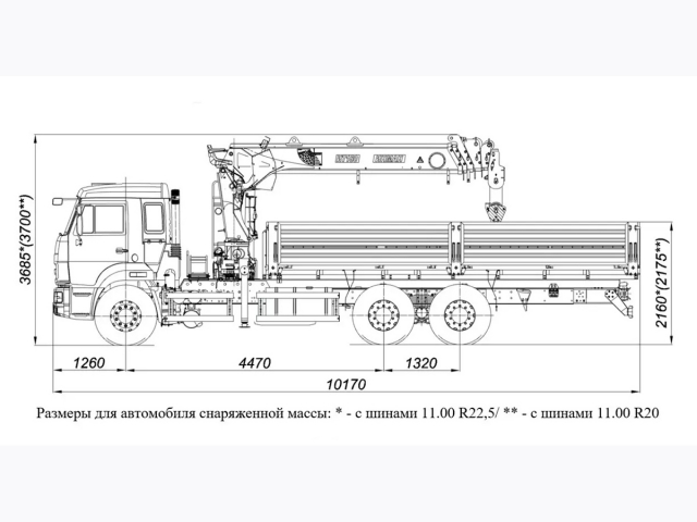 Фото №1: Бортовой автомобиль КАМАЗ-65115-3094-48 с КМУ Палфингер Инман ИТ-150 (мод. 6590-111023-48)