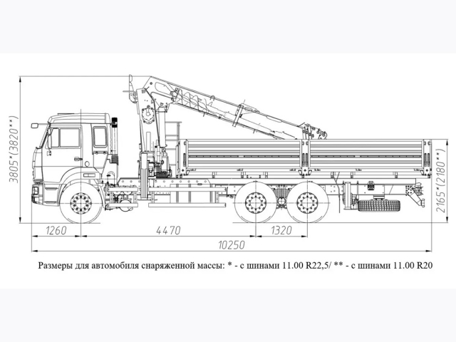 Фото №2: Бортовой автомобиль КАМАЗ-65115-3094-48 с КМУ Horyong HRS-216 (мод. 6590-162223-48)