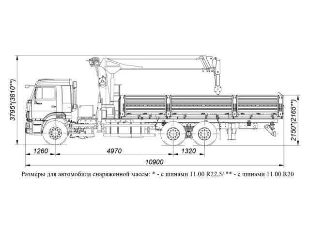 Фото №1: Бортовой автомобиль КАМАЗ-65117-3010-48 с КМУ Kanglim 2056 (мод. 6590-1121821-48)