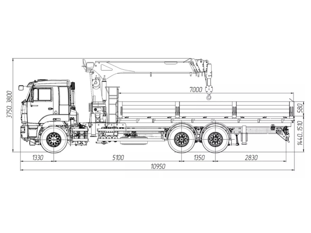 Фото №1: Бортовой автомобиль КАМАЗ-65117-104020-49 с КМУ Kanglim 1256 (мод. 6590-1122355-49)