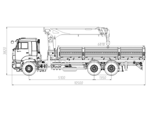 Фото №1: Бортовой автомобиль KAMAZ-65117-104020-49 с КМУ Kanglim 1256 (мод. 6590-120955-49)