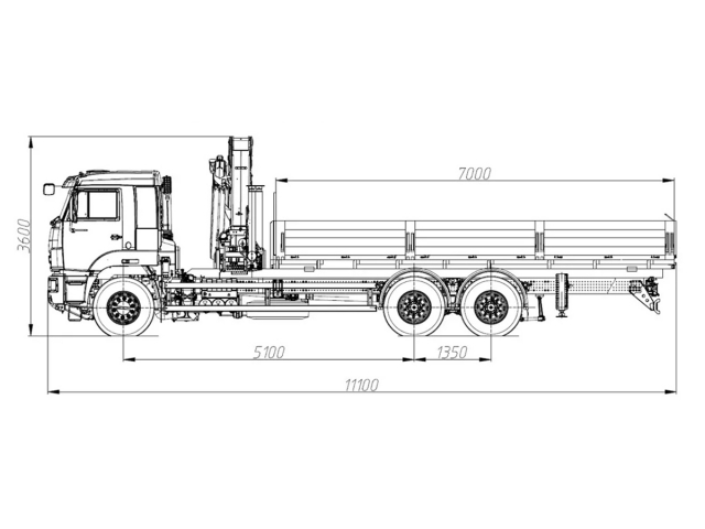 Фото №1: Бортовой автомобиль KAMAZ-65117-104020-49 с КМУ Палфингер Инман ИМ 320С (мод. 6590-1350855-49)