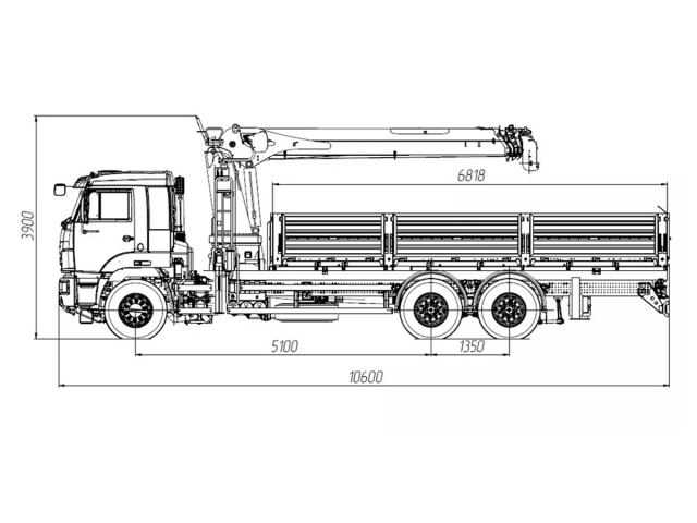 Фото №1: Бортовой автомобиль KAMAZ-65117-104020-49 с КМУ XCMG SQS 250RU-5 (мод. 6590-151155-49)