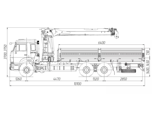 Фото №1: Бортовой автомобиль КАМАЗ-65115-3094-48 с КМУ XCMG SQS 250RU-5 (мод. 6590-151223-48)