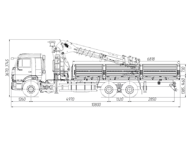 Фото №1: Бортовой автомобиль KAMAZ-65117-3010-48 с КМУ XCMG SQS 200-6 (мод. 6590-151421-48)