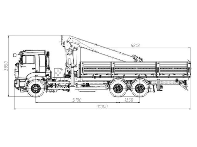 Фото №1: Бортовой автомобиль KAMAZ-65117-104020-49 с КМУ HORYONG HRS-216 (мод. 6590-160155-49)
