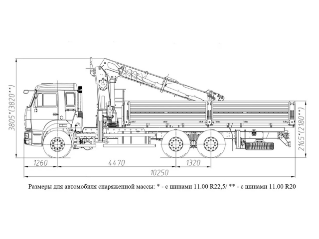 Фото №2: Бортовой автомобиль KAMAZ-65115-4094-56 с КМУ Horyong HRS-216 (мод. 6590-162250-56)