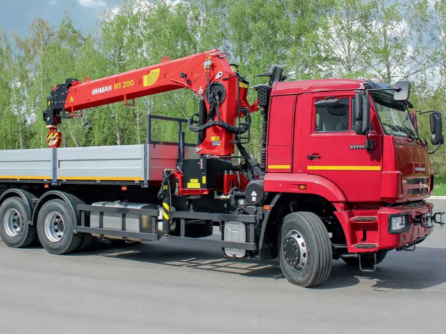 Фото №2: Бортовой автомобиль KAMAZ-65117-104020-49 с КМУ Палфингер Инман ИТ-200 (мод. 6590-2353155-49)