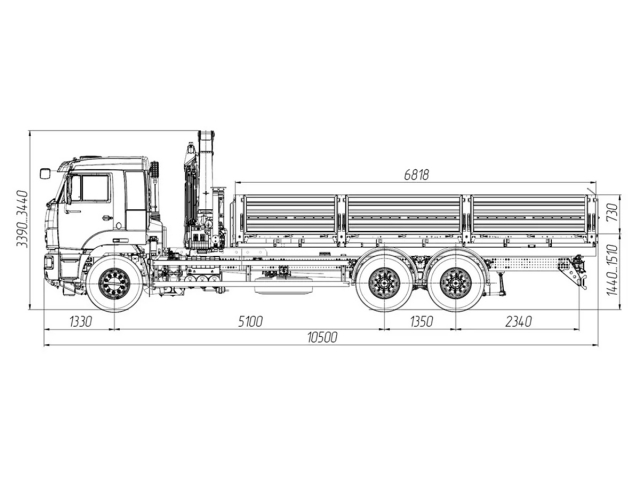 Фото №1: Бортовой автомобиль KAMAZ-65117-104020-49 с КМУ Палфингер Инман ИМ-150N (мод. 6590-33555-49)