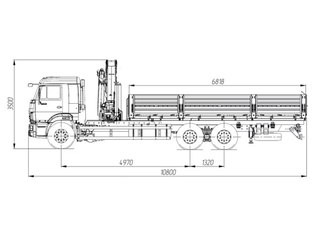Фото №1: Бортовой автомобиль KAMAZ-65117-3010-48 с КМУ Палфингер Инман ИМ-320С (мод. 6590-350721-48)