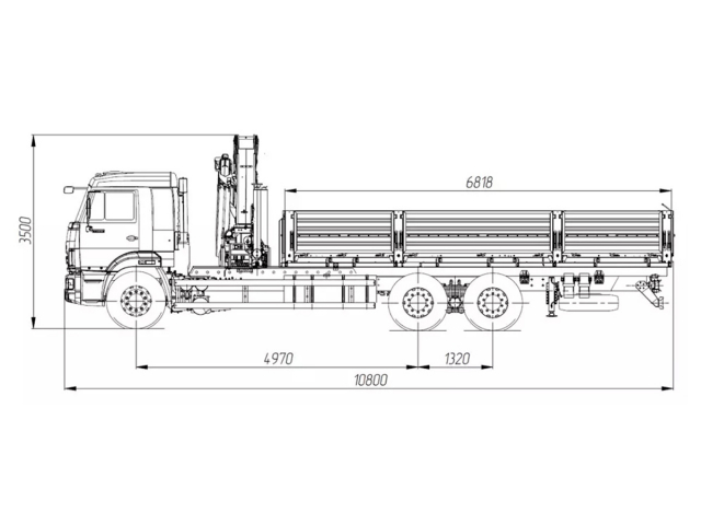 Фото №1: Бортовой автомобиль KAMAZ-65117-4010-48 с КМУ Палфингер Инман ИМ-320С (мод. 6590-350753-48)
