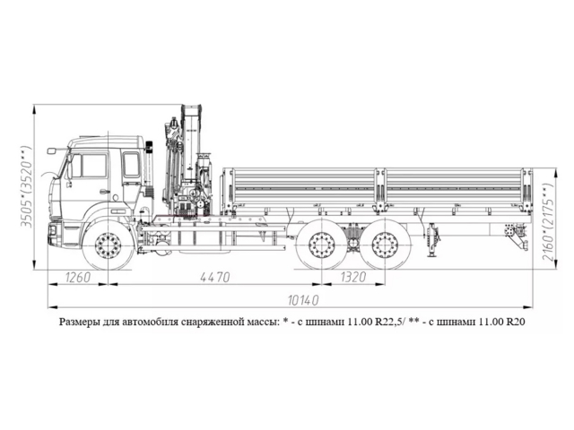 Фото №1: Бортовой автомобиль KAMAZ-65115-3094-48 с КМУ Палфингер Инман ИМ-320С (мод. 6590-351123-48)