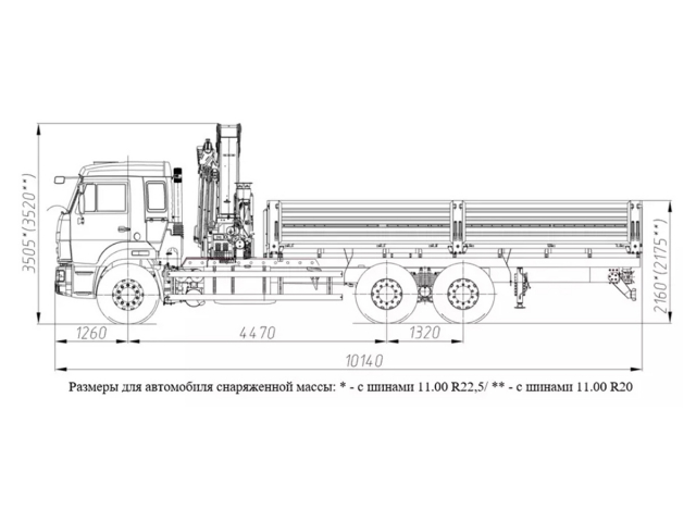 Фото №1: Бортовой автомобиль KAMAZ-65115-4094-56 с КМУ Палфингер Инман ИМ-320С (мод. 6590-351150-56)