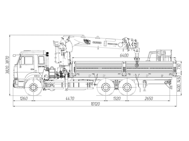 Фото №1: Бортовой автомобиль KAMAZ-65115-3094-48 с КМУ Палфингер Инман ИТ-200 (мод. 6590-353023-48)