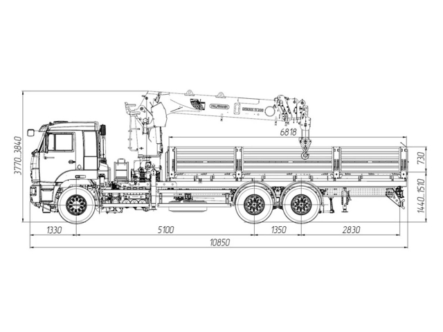 Фото №1: Бортовой автомобиль KAMAZ-65117-104020-49 с КМУ Палфингер Инман ИТ-200 (мод. 6590-353855-49)