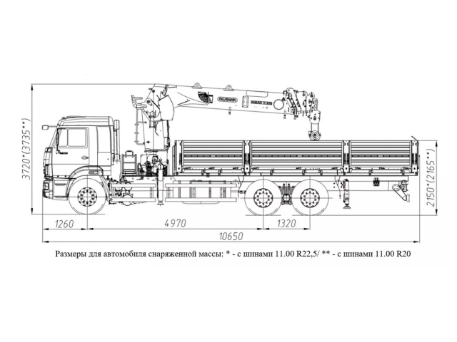 Фото №1: Бортовой автомобиль KAMAZ-65117-4010-48 с КМУ Палфингер Инман ИТ-200 (мод. 6590-354253-48)