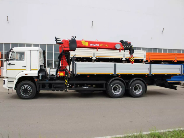 Фото №2: Бортовой автомобиль KAMAZ-65117-104020-49 с КМУ Палфингер Инман ИТ-150 (мод. 6590-354555-49)