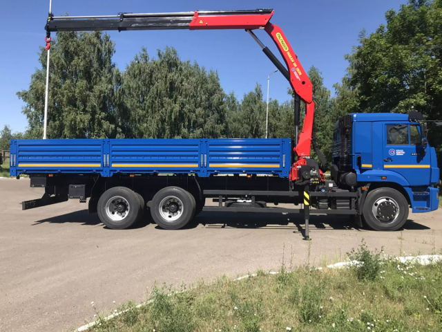 Фото №1: Бортовой автомобиль KAMAZ-65117-3010-48 с КМУ Палфингер Инман ИМ-150N (мод. 6590-33521-48)
