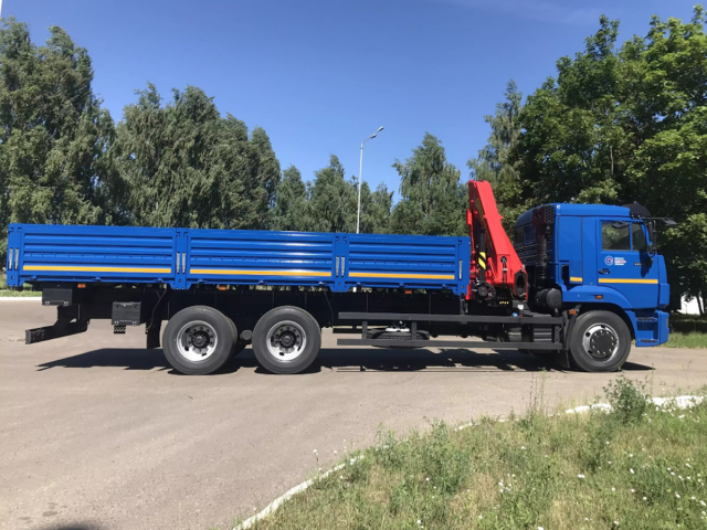 Фото №2: Бортовой автомобиль KAMAZ-65117-3010-48 с КМУ Палфингер Инман ИМ-150N (мод. 6590-33521-48)