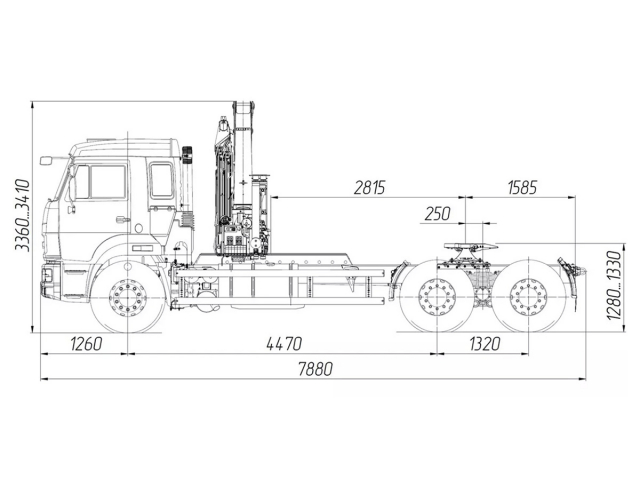 Фото №1: Седельный тягач KAMAZ-65115-3094-48 с КМУ Палфингер Инман ИМ-150N (мод. 659002-117323-48)