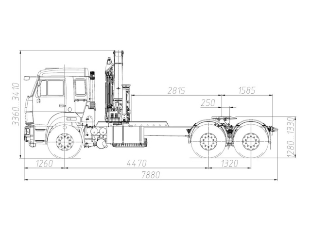 Фото №1: Тягач KAMAZ-65115-4094-56 с КМУ Палфингер Инман ИМ-150N (мод. 659002-117350-56)