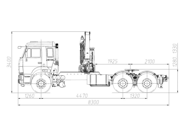 Фото №1: Седельный тягач KAMAZ-65115-4094-56 с КМУ Палфингер Инман ИМ-240N (мод. 659002-119150-56)