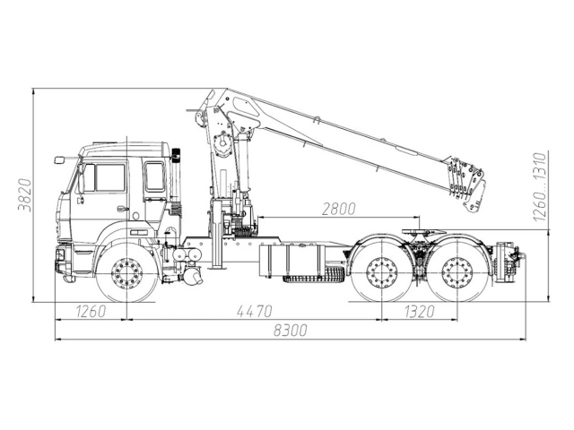 Фото №1: Седельный тягач KAMAZ-65115-4094-56 с КМУ Horyong HRS-216 (мод. 659002-160950-56)