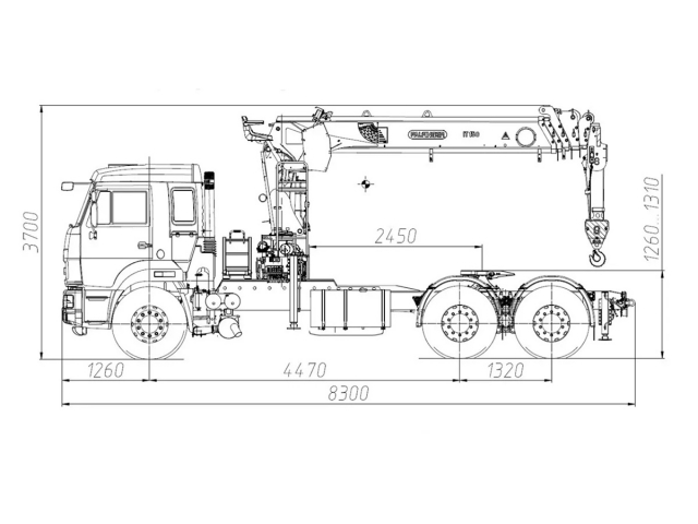 Фото №1: Седельный тягач KAMAZ-65115-4094-56 с КМУ Палфингер Инман ИТ-150 (мод. 659002-357250-56)