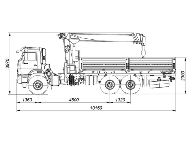Фото №1: Бортовой автомобиль KAMAZ-43118-23027-50 с КМУ Kanglim 2056 (мод. 6591-120165-50)