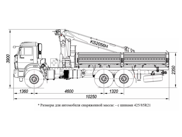 Фото №1: Бортовой автомобиль KAMAZ-43118-73094-50 с КМУ Kanglim 2056 (мод. 6591-120191-50)