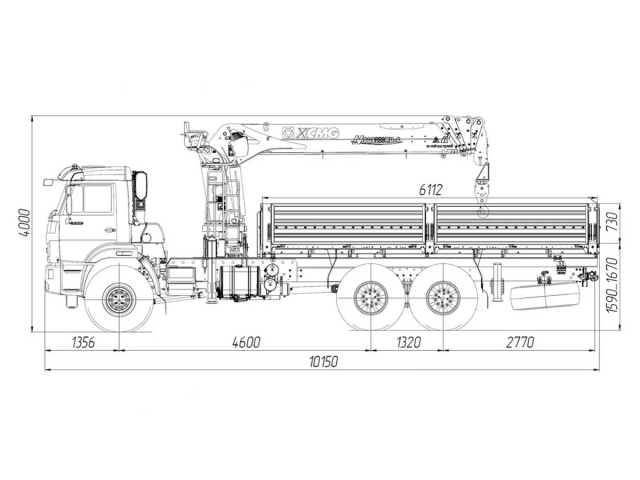 Фото №5: Бортовой автомобиль KAMAZ-43118-2095-48 с КМУ XCMG SQS 200-6 (мод. 6591-15044B-48)