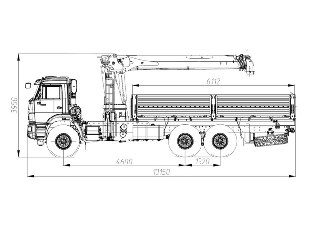 Фото №3: Бортовой автомобиль KAMAZ-43118-2095-48 с КМУ XCMG SQS 250RU-5 (мод. 6591-15104B-48)