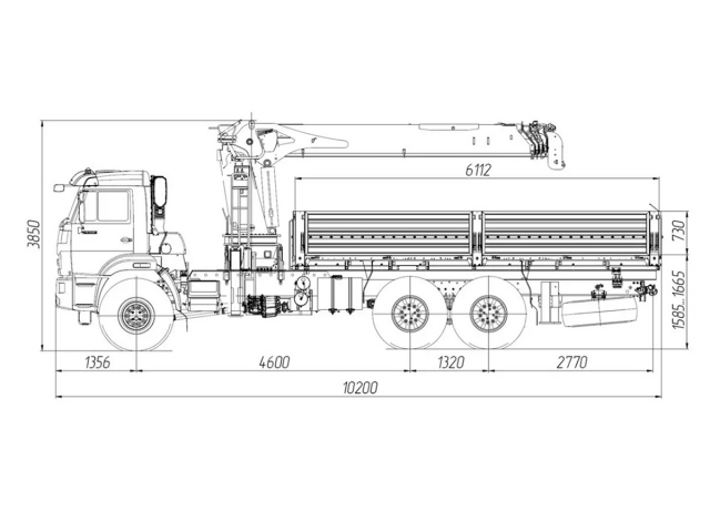 Фото №1: Бортовой автомобиль KAMAZ-43118-2095-48 с КМУ XCMG SQS 300-5 (мод. 6591-15304B-48)