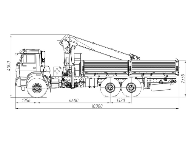 Фото №1: Бортовой автомобиль KAMAZ-43118-2095-48 с КМУ Horyong HRS-216 (мод. 6591-16014В-48)