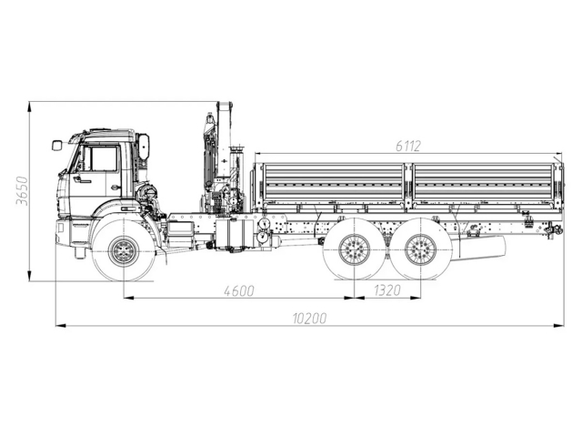 Фото №1: Бортовой автомобиль KAMAZ-43118-2095-48 с КМУ Палфингер Инман ИМ-240N (мод. 6591-35014B-48)