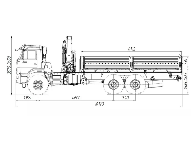Фото №1: Бортовой автомобиль KAMAZ-43118-3027-48 с КМУ Палфингер Инман ИМ-240N (мод. 6591-35016A-48)
