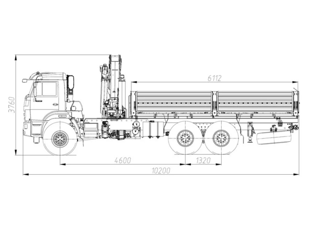 Фото №1: Бортовой автомобиль KAMAZ-43118-3027-48 с КМУ Палфингер Инман ИМ-320С (мод. 6591-35156А-48)
